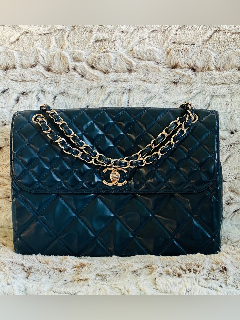 CHANEL In The Business Flap Bag - AS IS (Peeling/Flaking) With Box & Dustbag